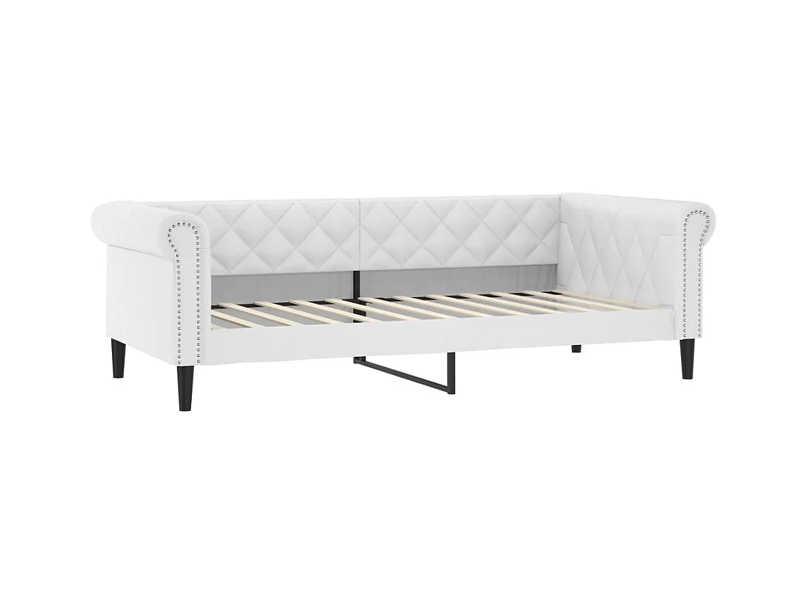 Dagbed zonder matras wit 90x200 cm kunstleer