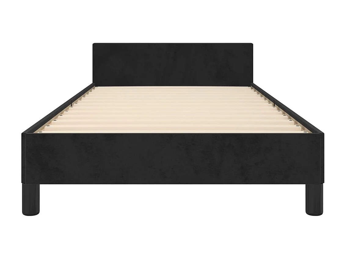 Bettgestell ohne Matratze schwarz 90x200 cm Samt