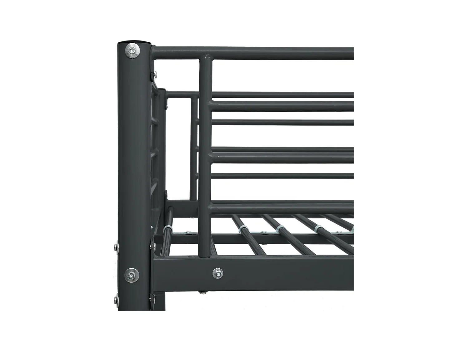 Stapelbedframe zonder matras zwart 140x200 cm/90x200 cm