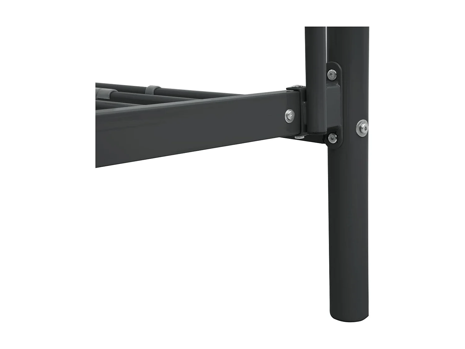 Stapelbedframe zonder matras zwart 140x200 cm/90x200 cm