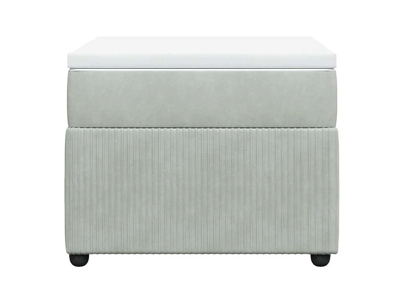 Lattenbodem en matras Lichtgrijs 90x190 cm Fluweel