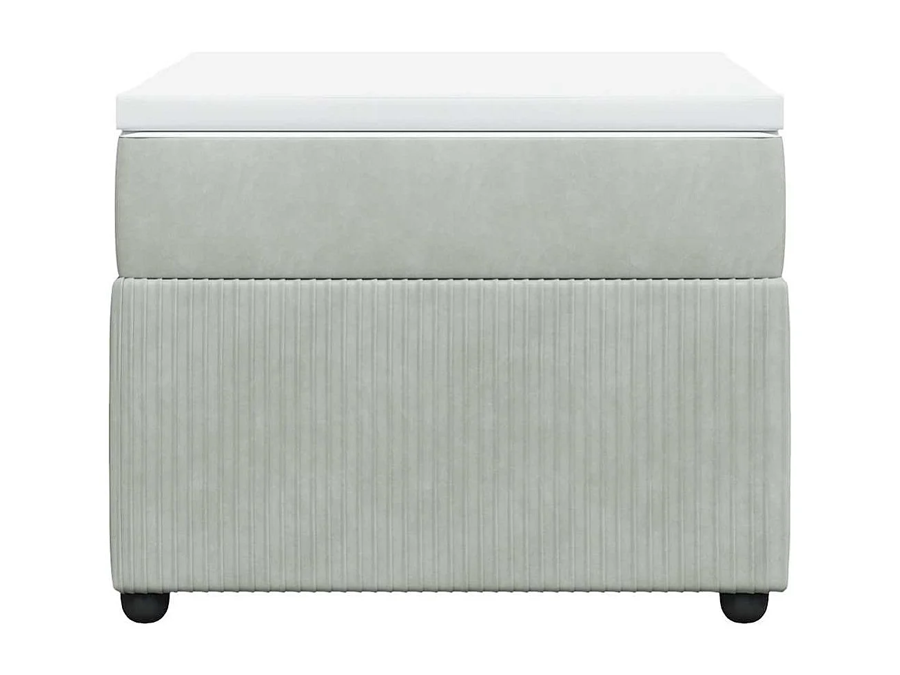 Rete a doghe e materasso Grigio chiaro 90x190 cm Velvet