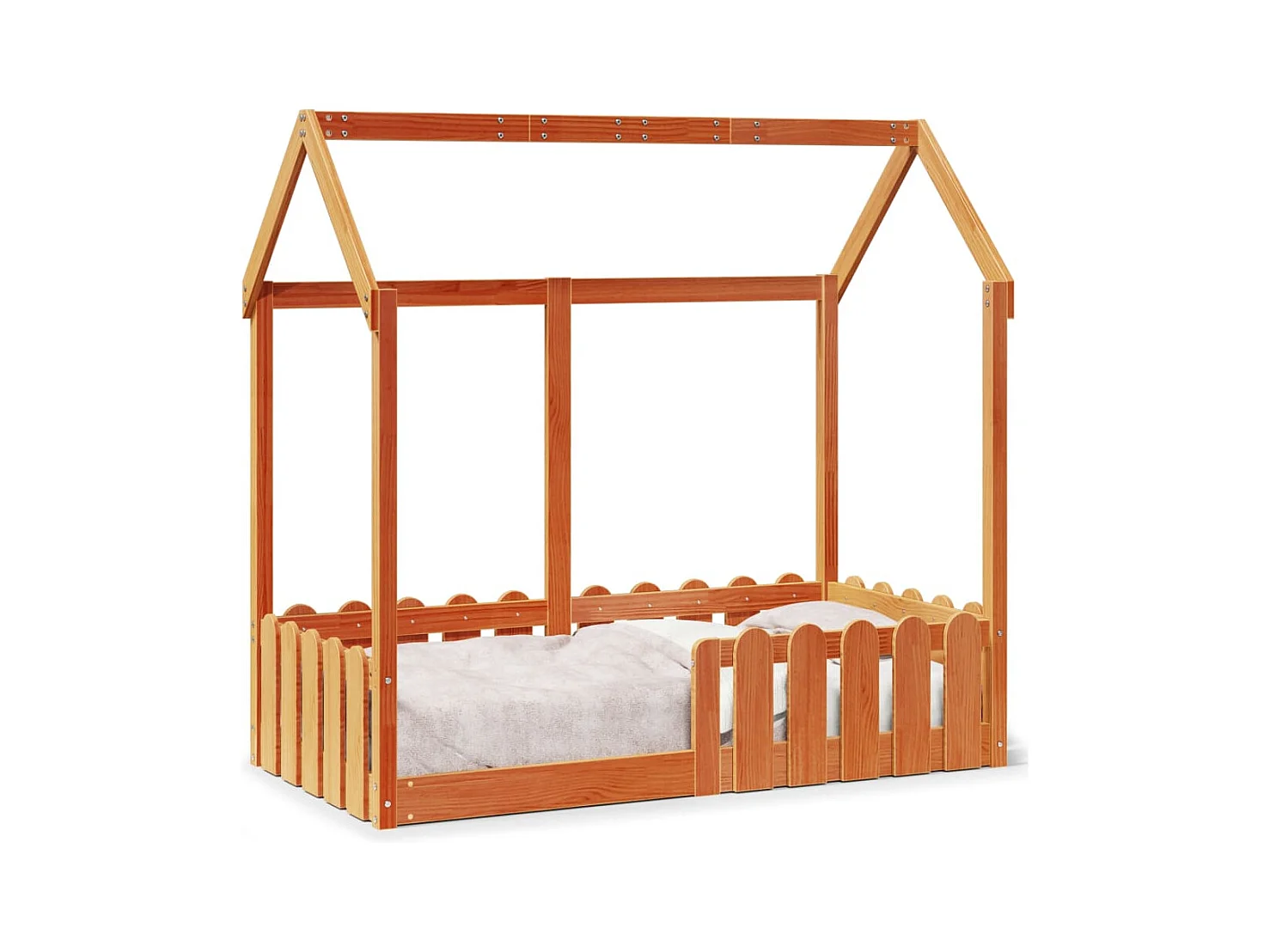 Kinderbedframe huisvorm zonder matras 70x140 cm
