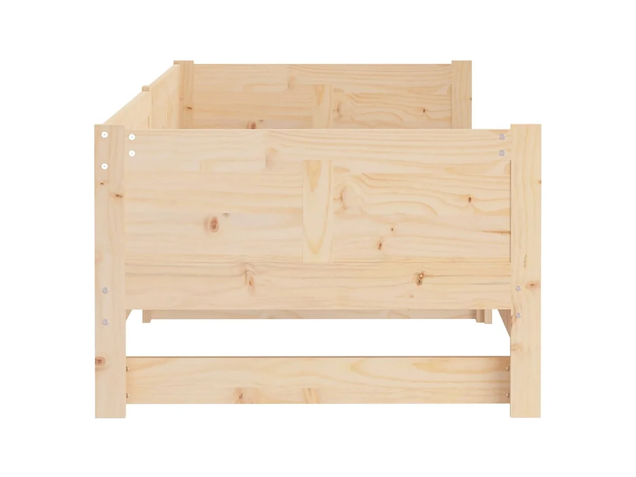 Letto scorrevole senza materasso in legno massello di pino 2x(80x200) cm