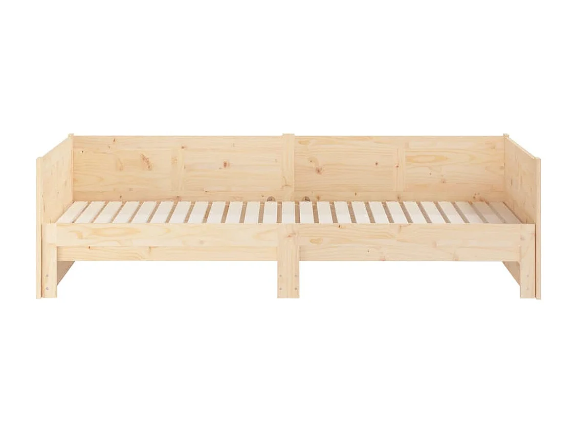 Lit coulissant sans matelas bois de pin solide 2x(80x200) cm