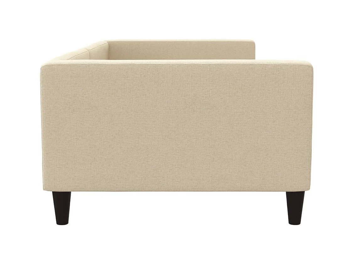 Crèmekleurige slaapbank 100x200 cm stof