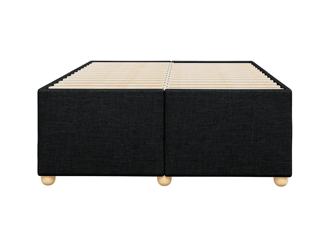 Zwarte matrasloze bedframe 120x190 cm stof