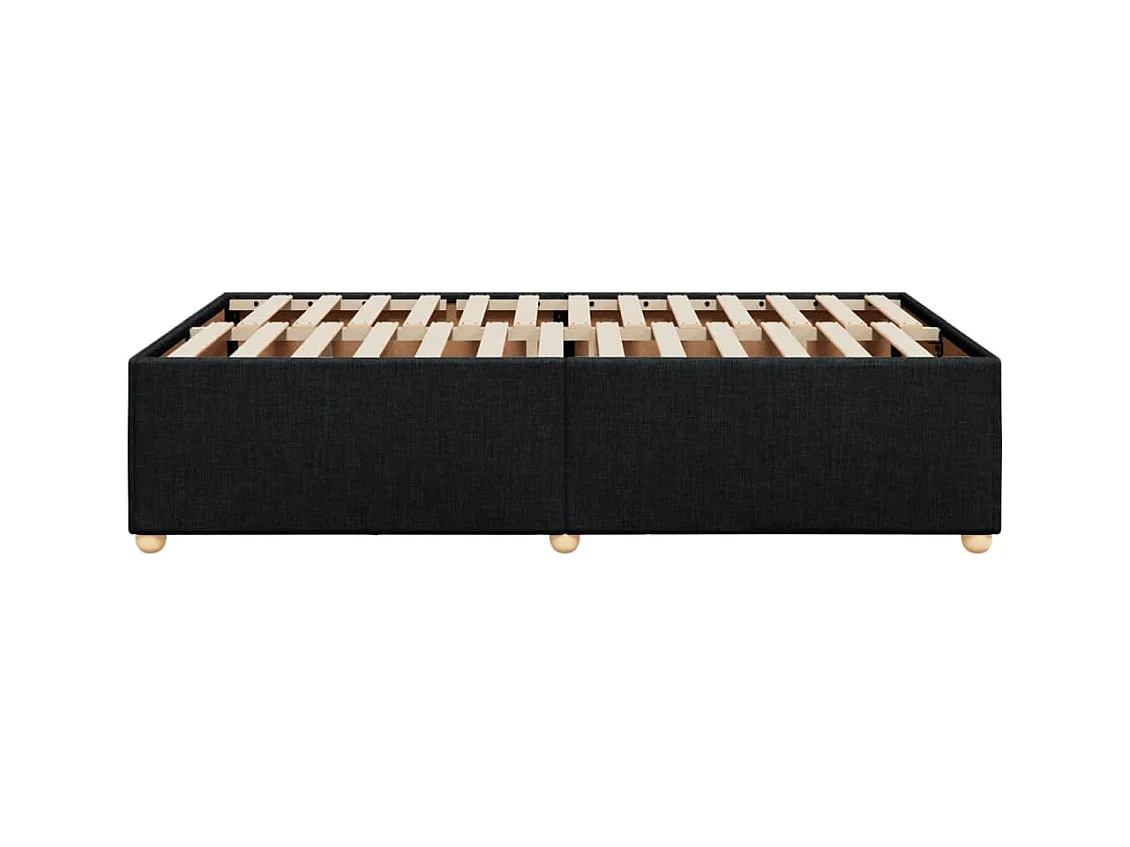 Zwarte matrasloze bedframe 120x190 cm stof