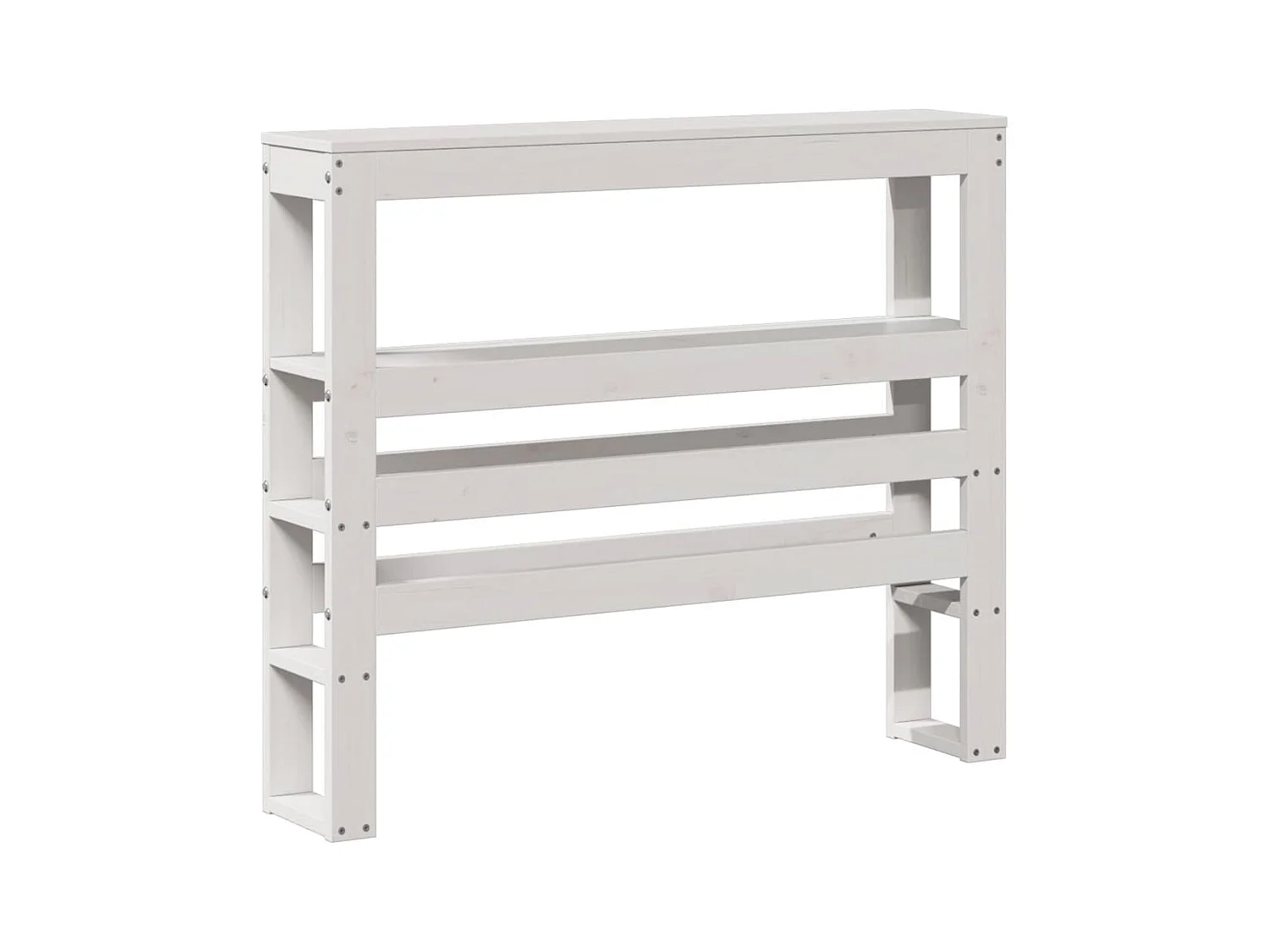 Estructura de cama sin colchón blanca 75x190 cm madera maciza de pino