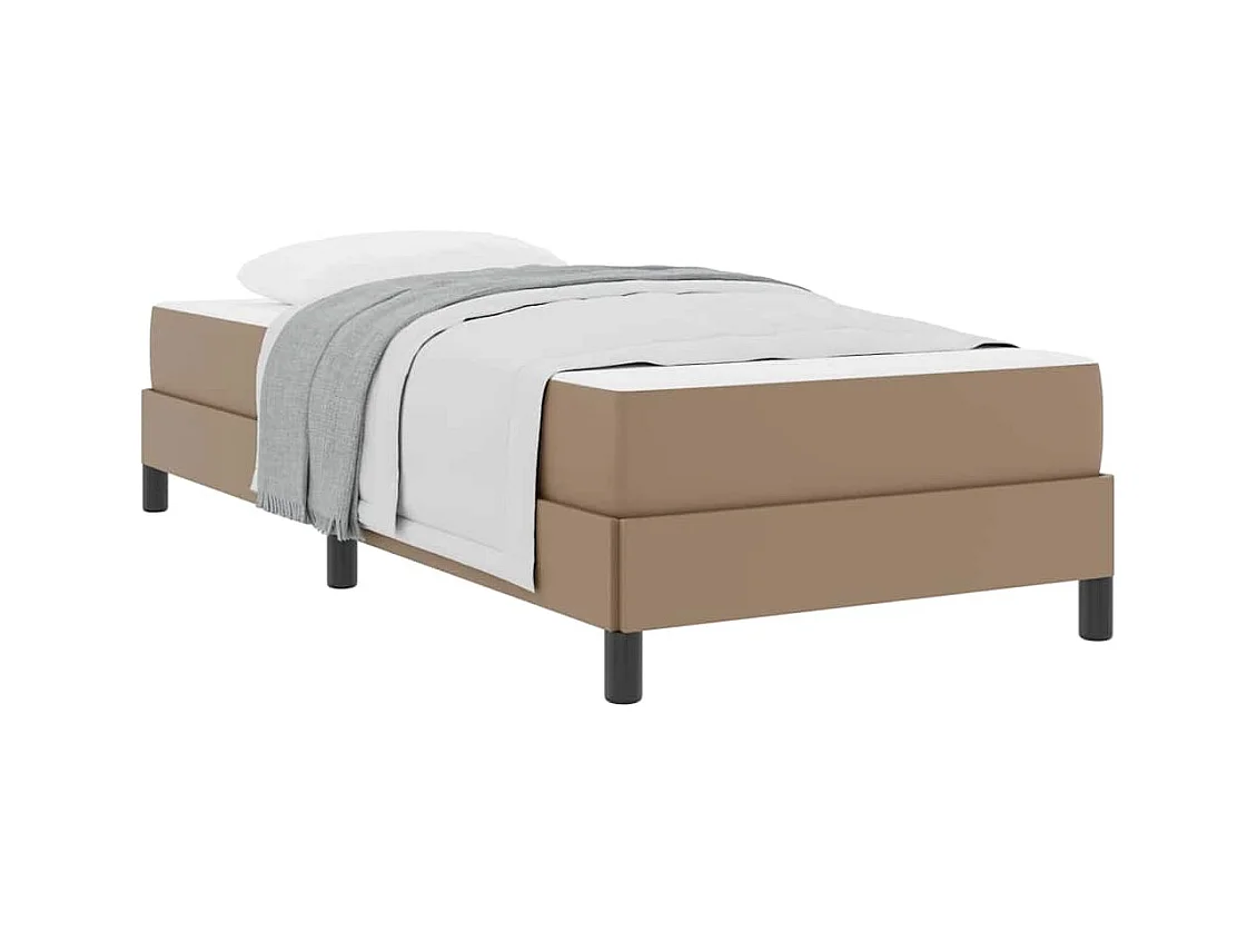 Lit avec matelas Cappuccino 100 x 200 cm Faux cuir