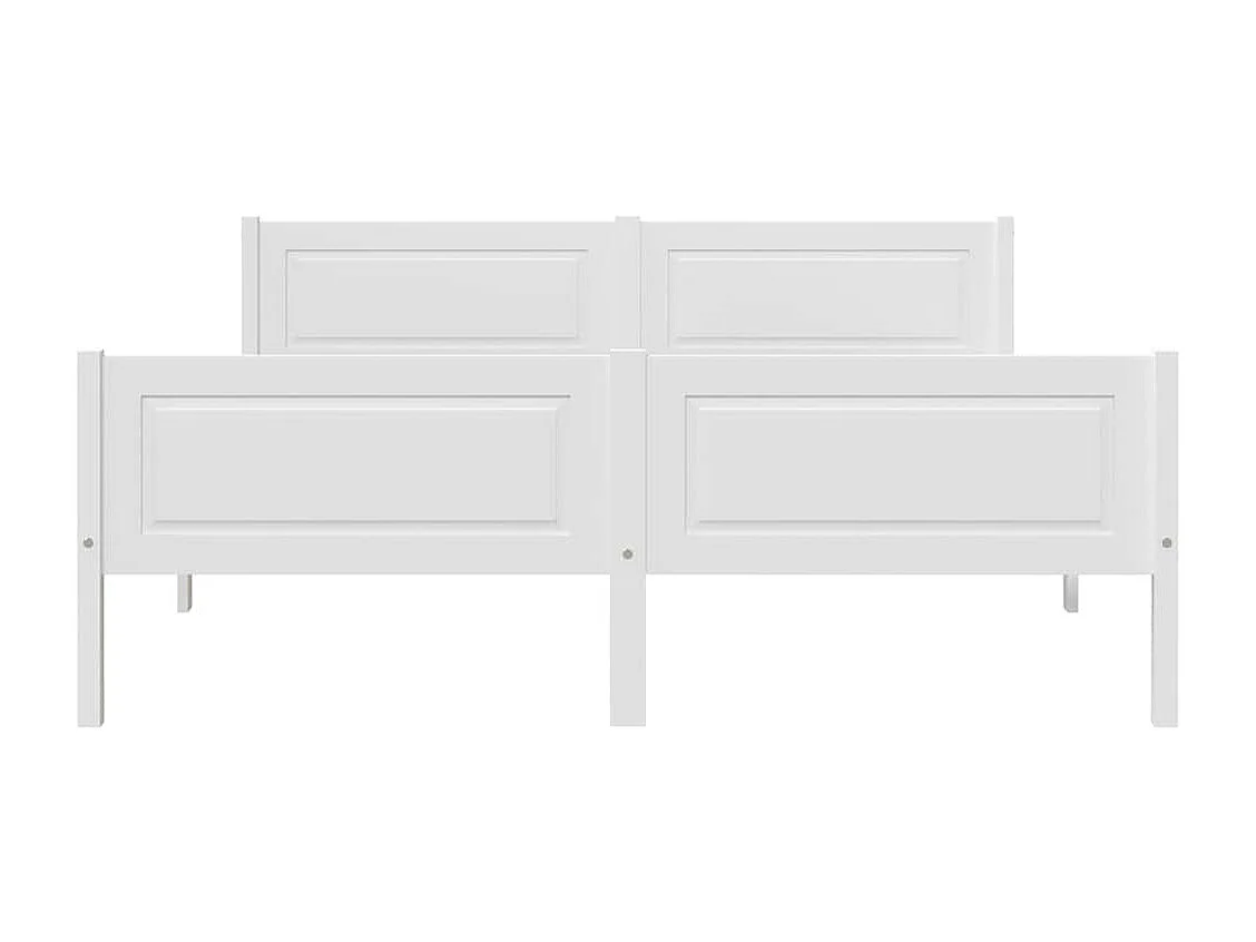 Struttura letto senza materasso in legno massello di pino bianco 120x200 cm
