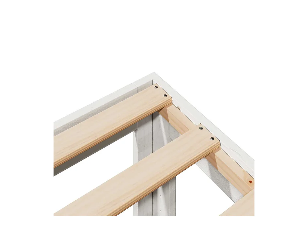 Bettgestell ohne Matratze weiß 180x200 cm Kiefer Massivholz