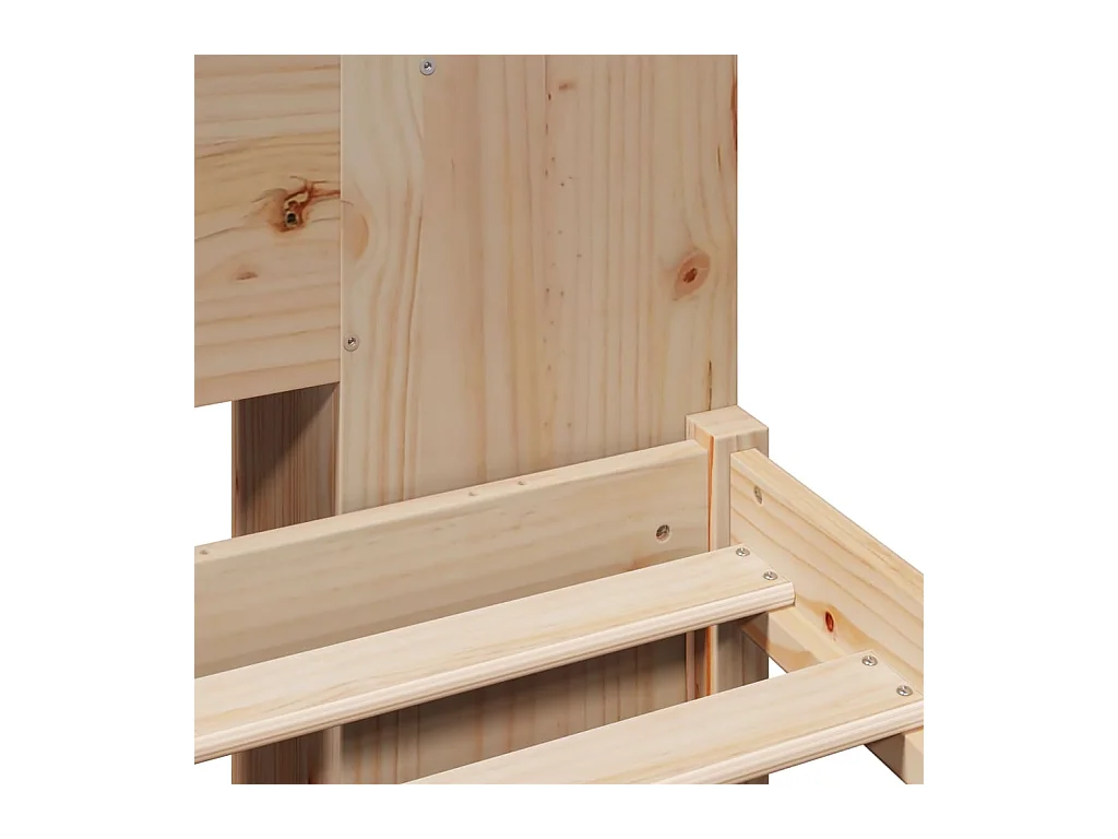 Cama librería sin colchón 135x190 cm madera maciza de pino