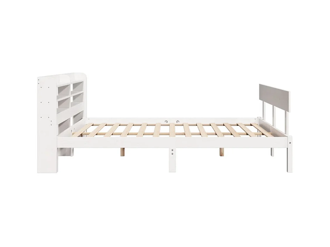 Bedframe zonder matras wit 140x200 cm massief grenenhout