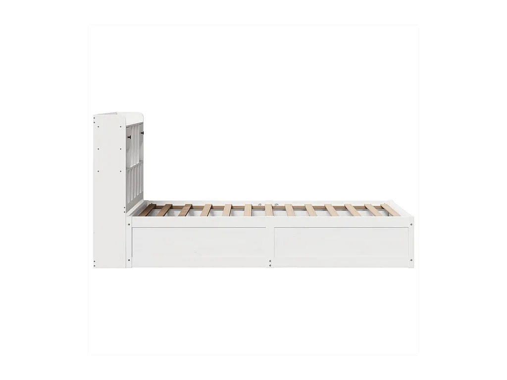 Cadre de lit sans matelas blanc 90x190 cm bois de pin massif