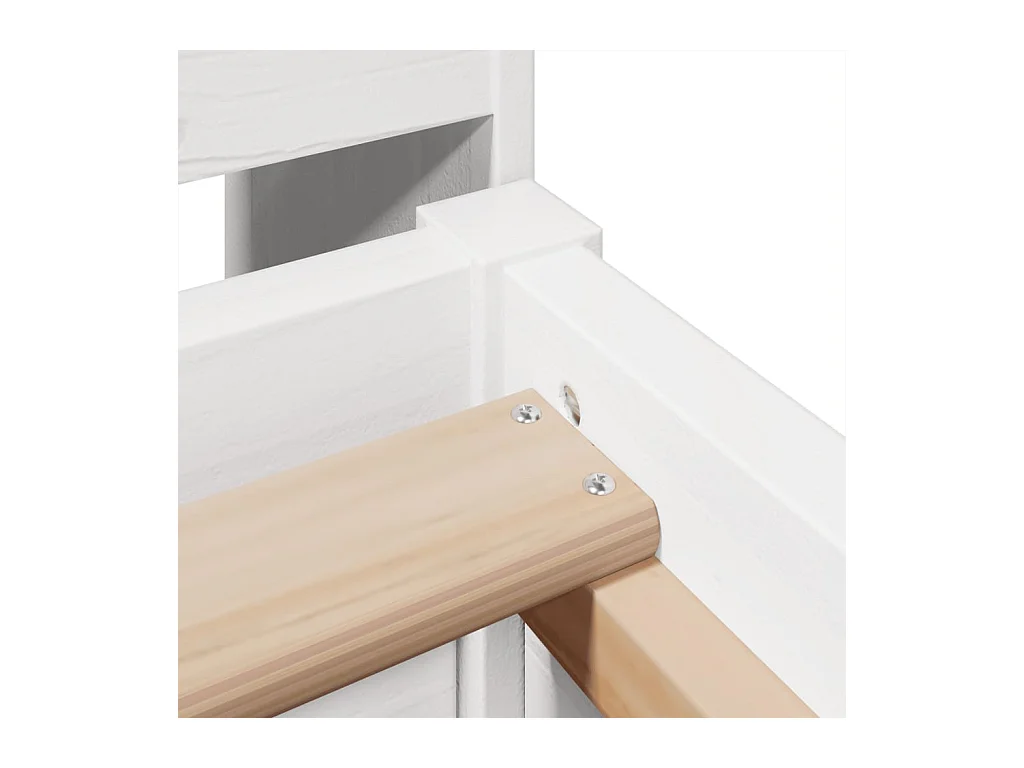 Cadre de lit sans matelas blanc 90x190 cm bois de pin massif