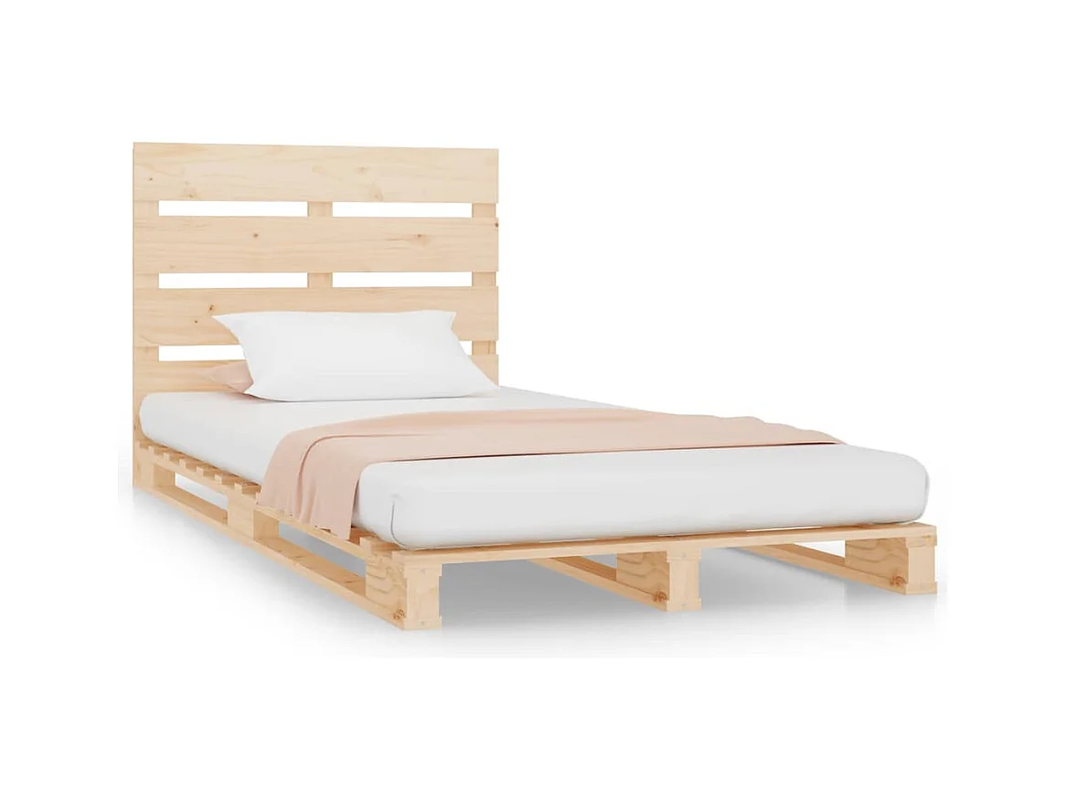 Struttura letto senza materasso 90x200 cm in legno massello di pino