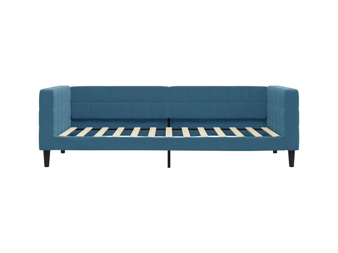 Daybed zonder matras blauw 90x200 cm fluweel