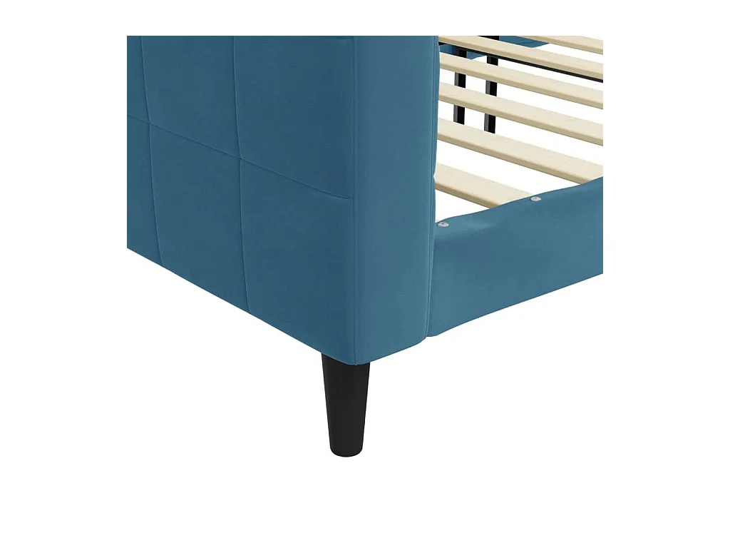Daybed zonder matras blauw 90x200 cm fluweel