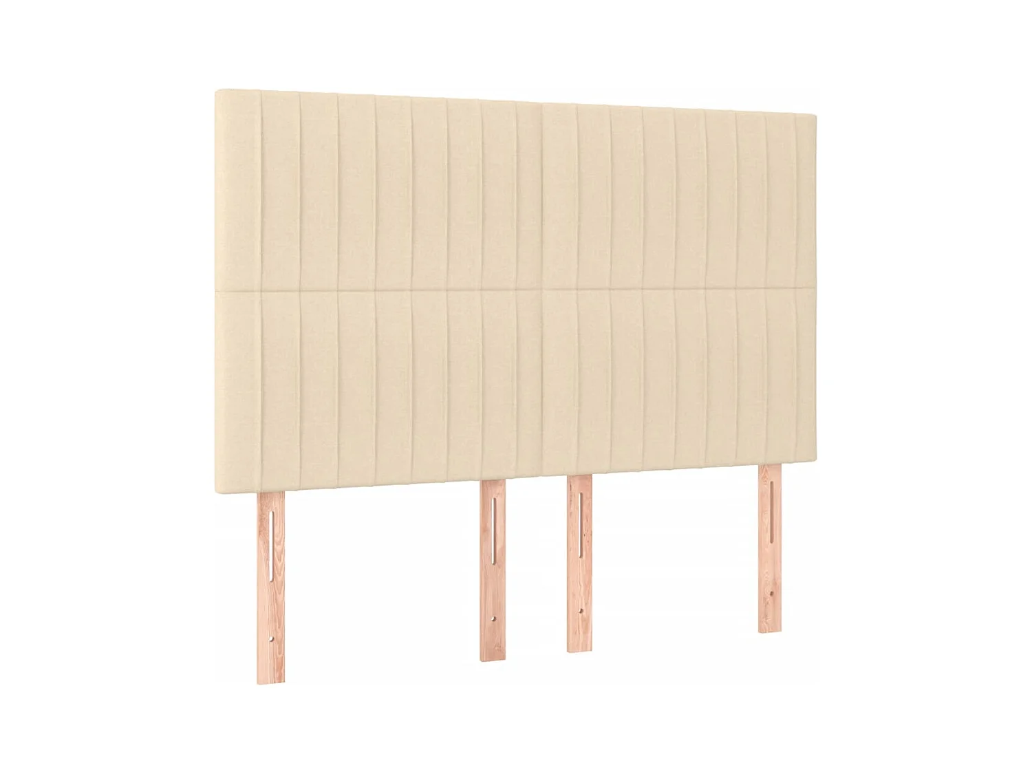 Struttura letto senza materasso crema 140x190 cm tessuto