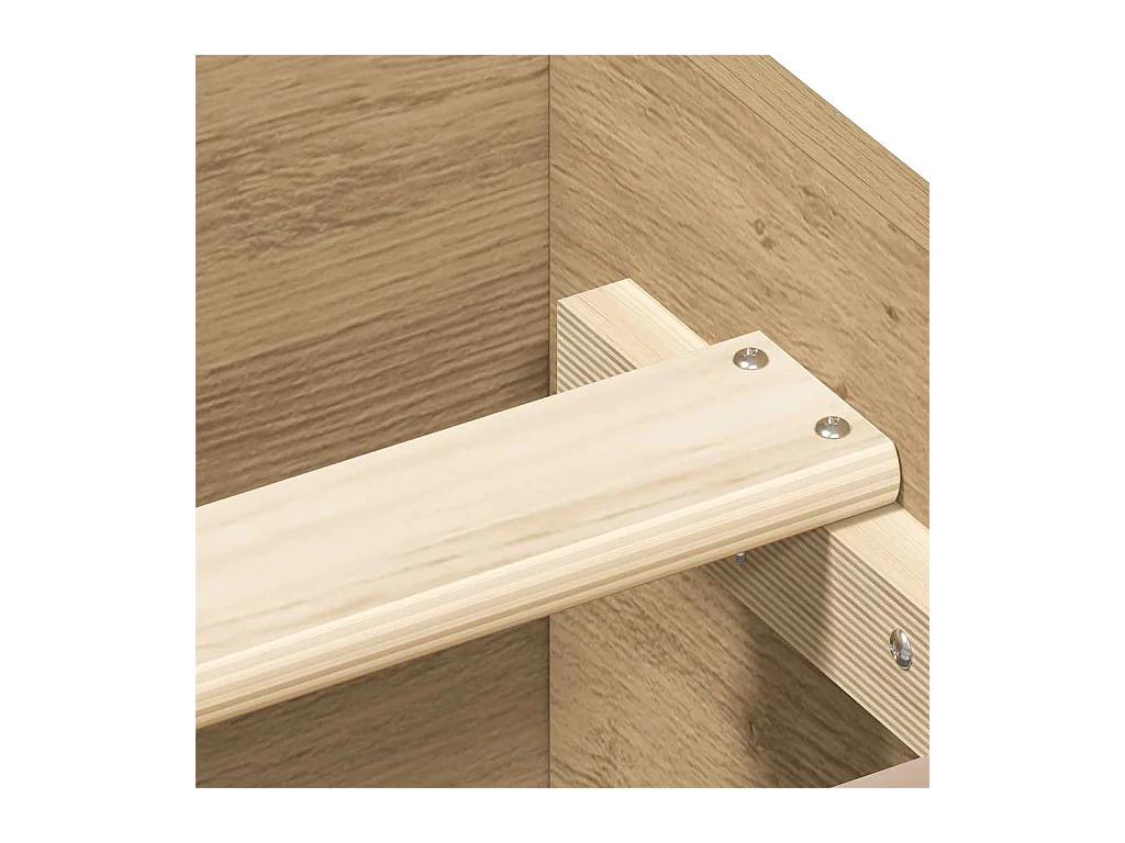 Bedframe zonder matras, handgemaakt eikenhout, 140x200 cm