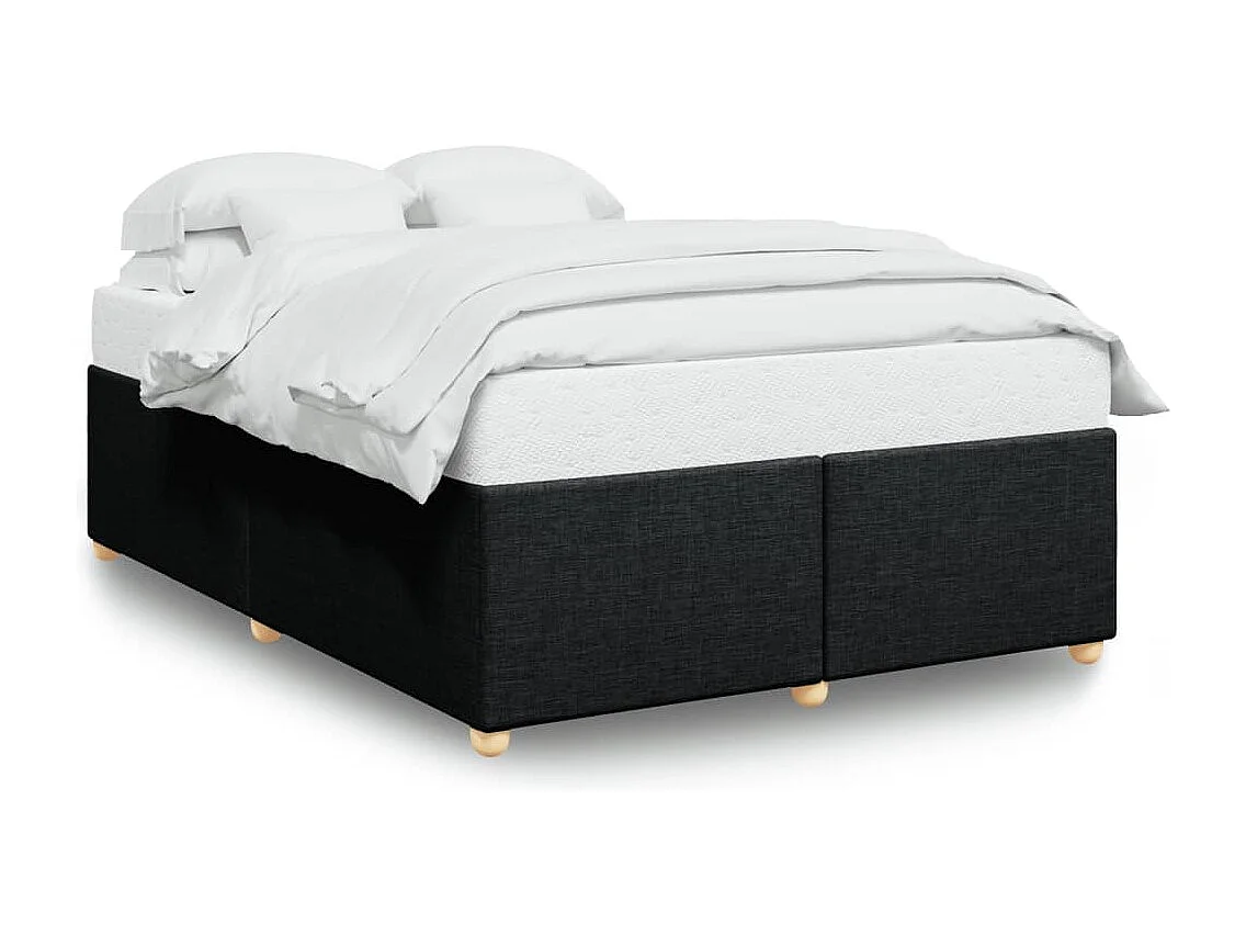 Struttura letto senza materasso tessuto nero 160x200 cm