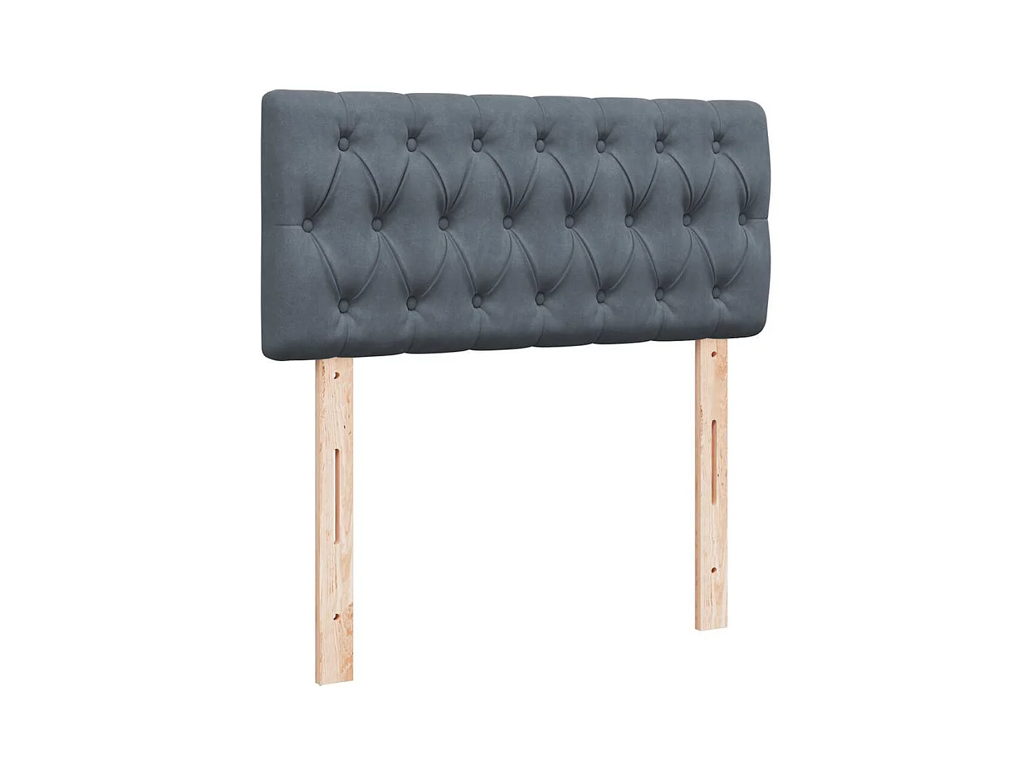 Sommier à lattes de lit et matelas Gris foncé 90x190 cm Velours