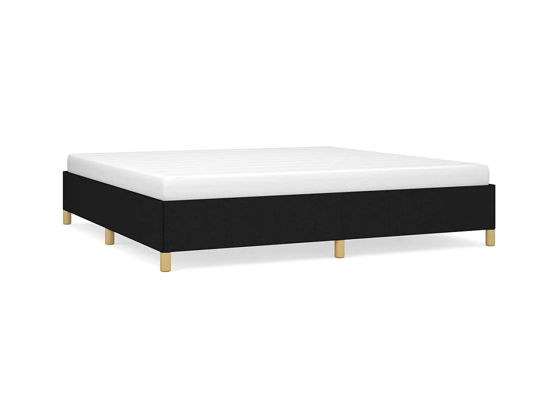 Struttura letto senza materasso tessuto nero 200x200 cm