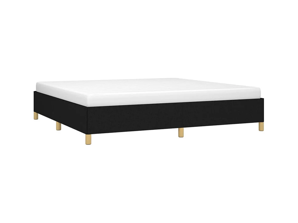 Struttura letto senza materasso tessuto nero 200x200 cm