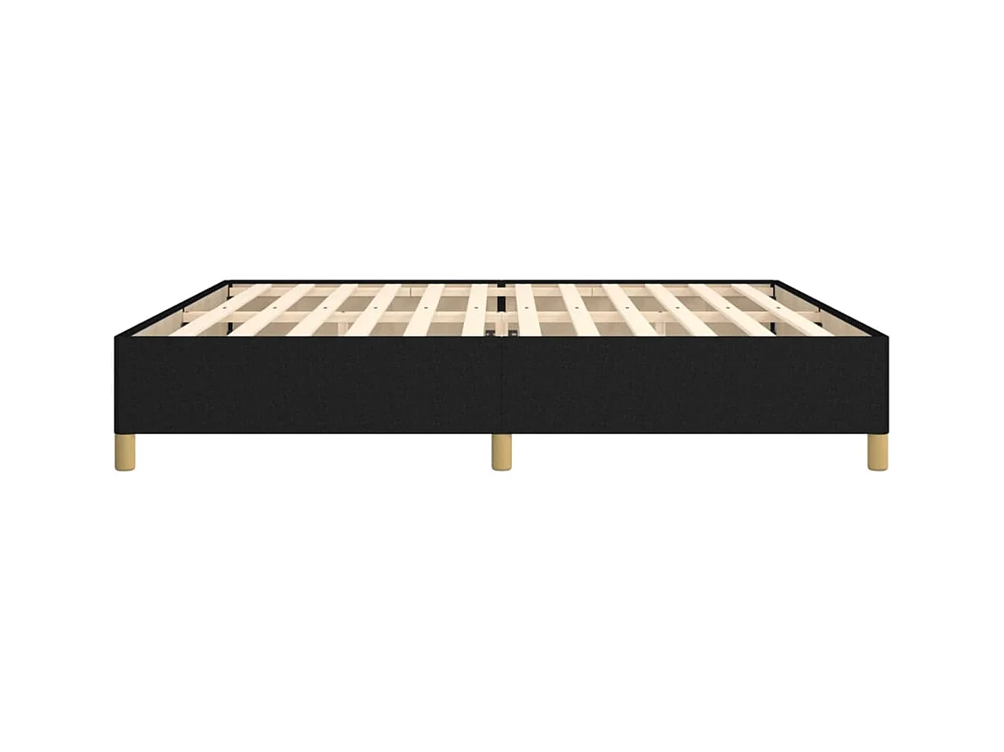 Struttura letto senza materasso tessuto nero 200x200 cm