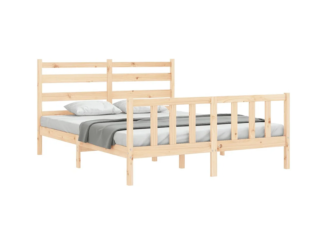 Struttura letto senza materasso 160x200 cm in legno massello di pino