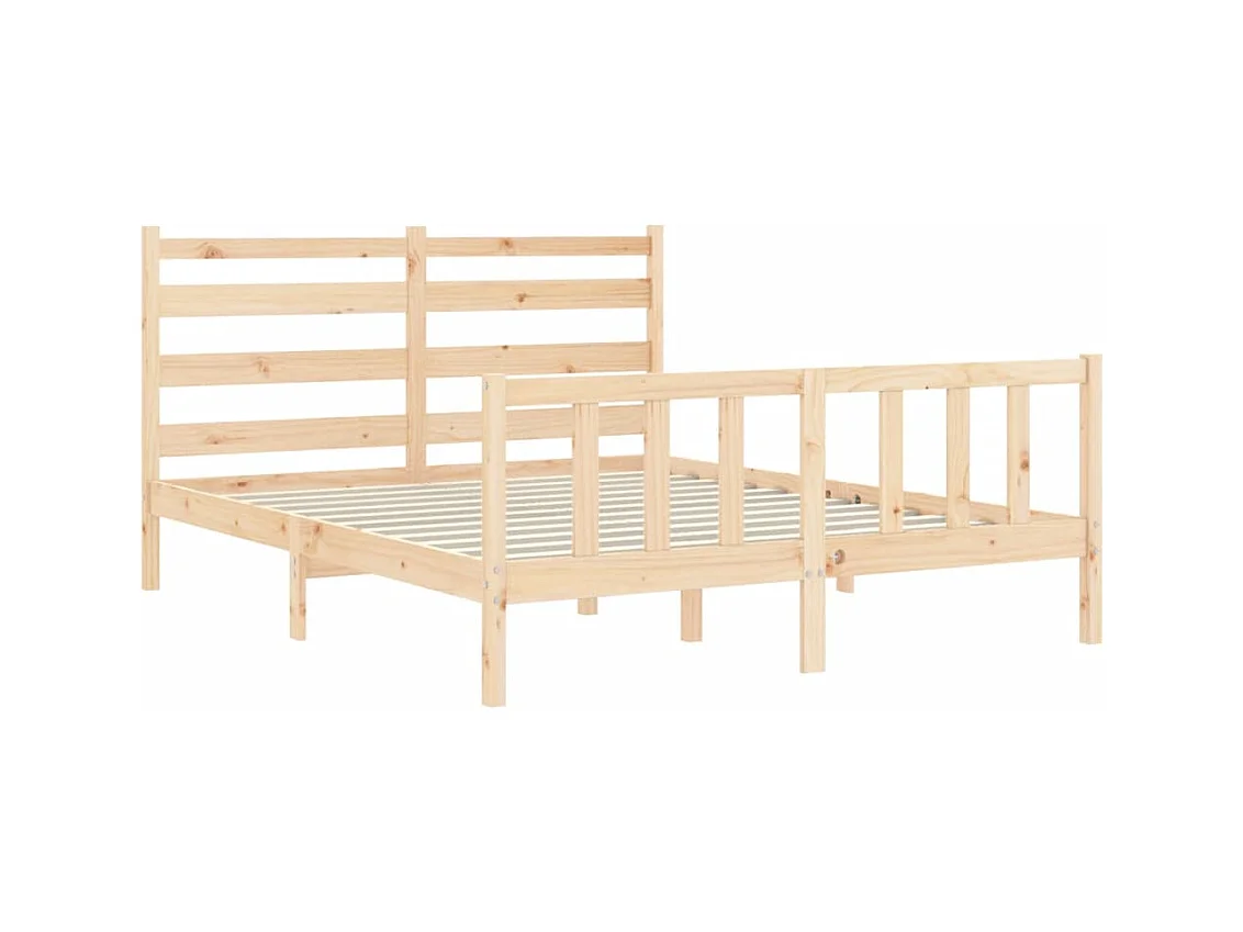Struttura letto senza materasso 160x200 cm in legno massello di pino