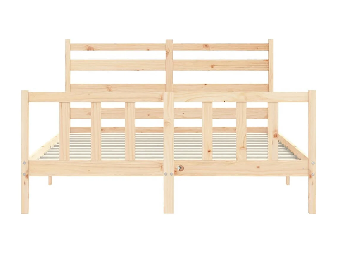 Struttura letto senza materasso 160x200 cm in legno massello di pino