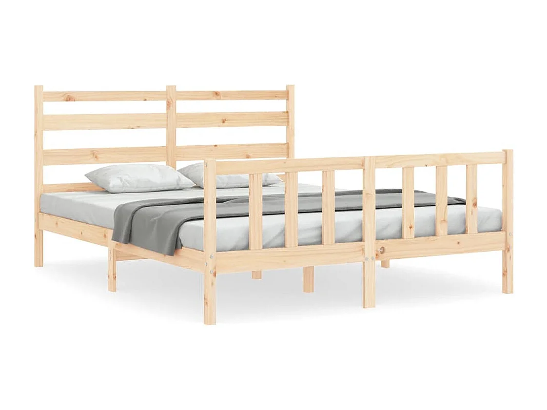 Cadre de lit sans matelas 160x200 cm bois massif de pin