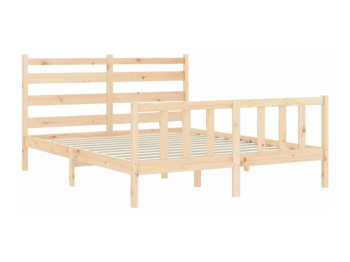 Cadre de lit sans matelas 160x200 cm bois massif de pin
