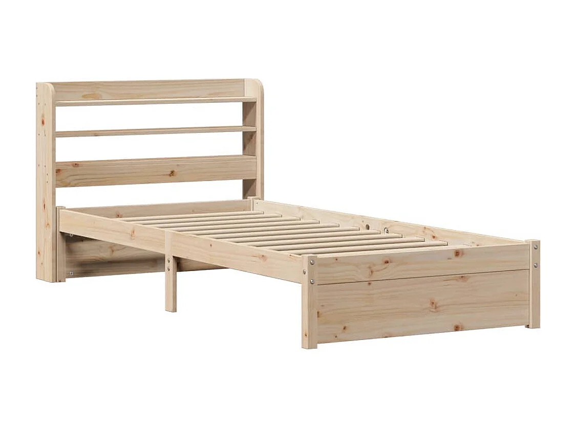 Struttura letto con testiera senza materasso 90x190 cm