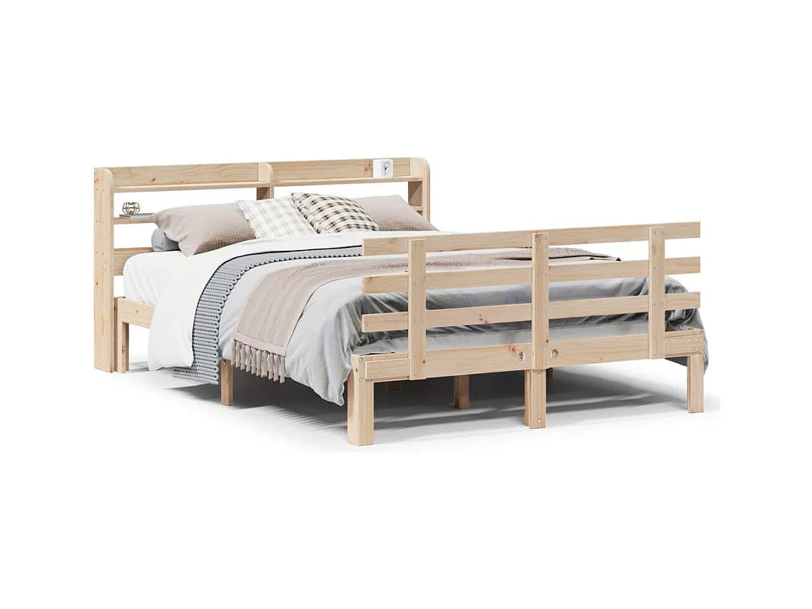 Bedframe met hoofdbord zonder matras 120x190 cm