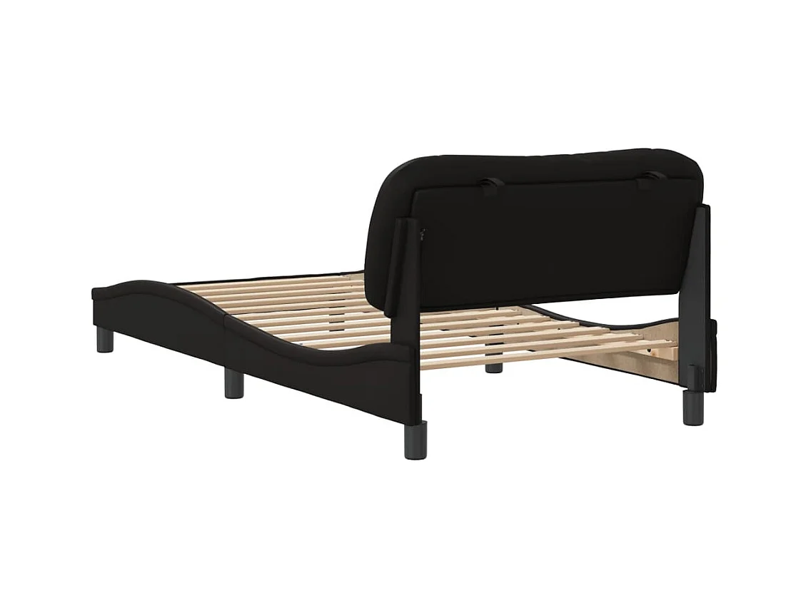 Bedframe zonder matras zwart 100x200 cm kunstleer