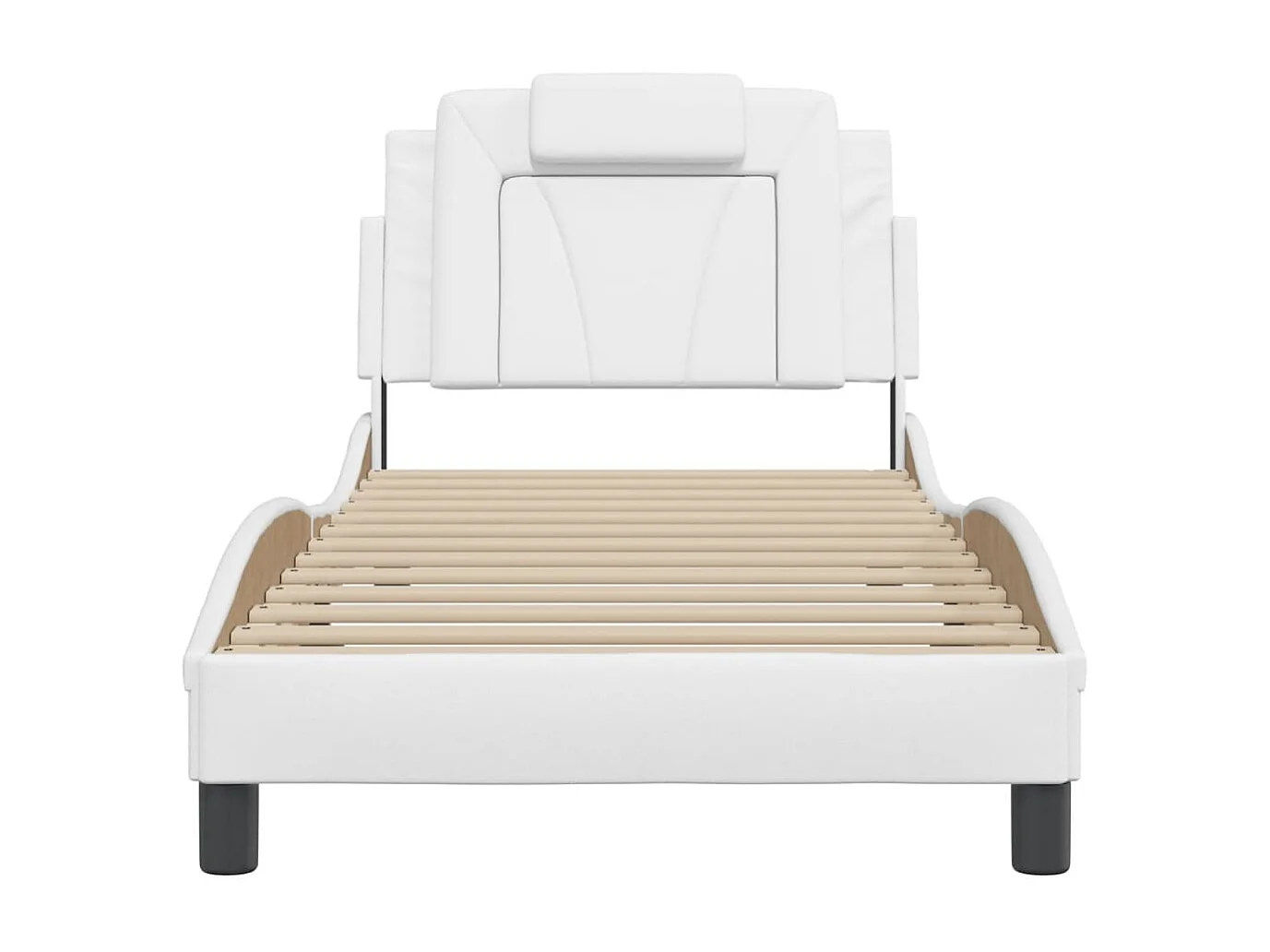 Cadre de lit sans matelas blanc 80x200 cm similicuir