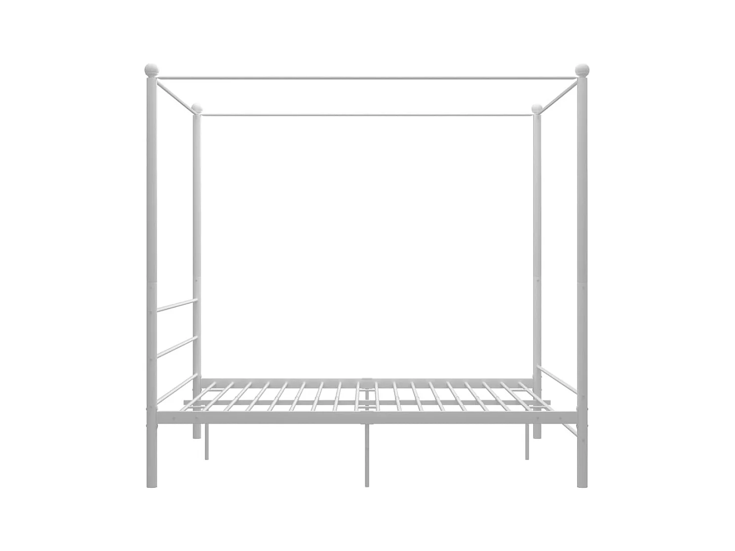 Struttura letto a baldacchino bianco senza materasso 160x200 cm in metallo