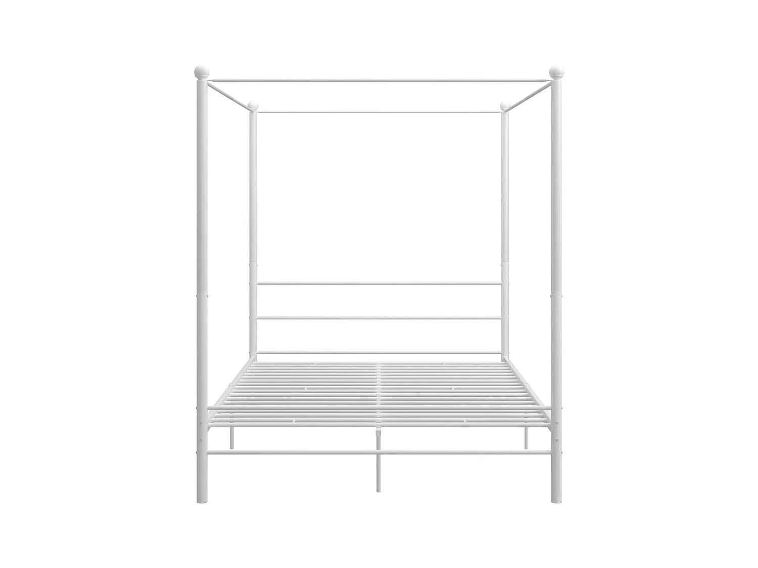 Struttura letto a baldacchino bianco senza materasso 160x200 cm in metallo