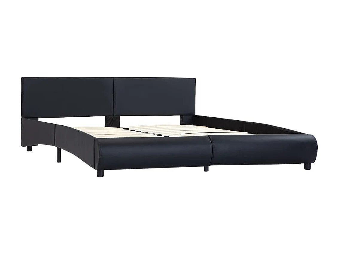 Bedframe met LED zonder matras zwart 180x200 cm