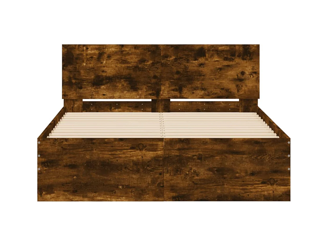 Bedframe zonder matras gerookt eiken 120x200 cm