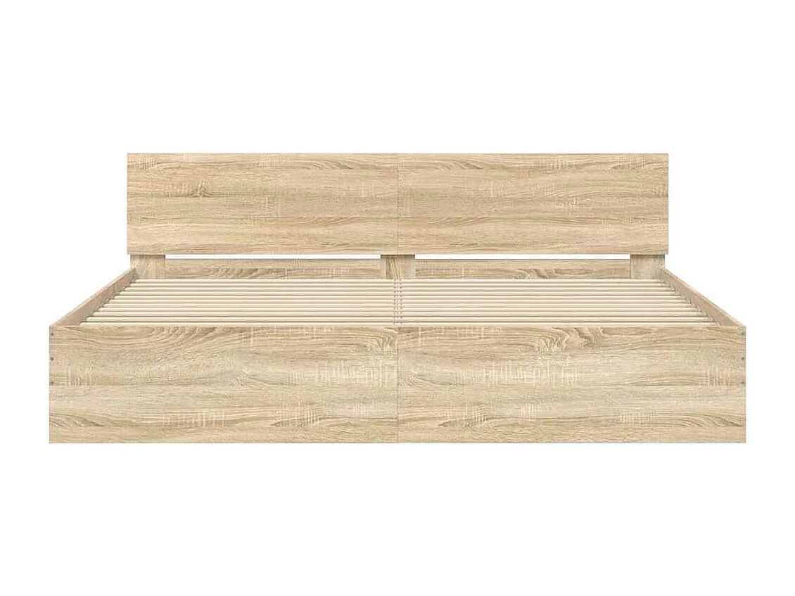 Estructura de cama sin colchón roble Sonoma 160x200 cm