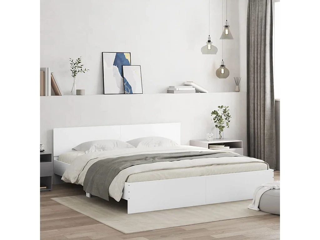 Struttura letto senza materasso bianco 180x200 cm