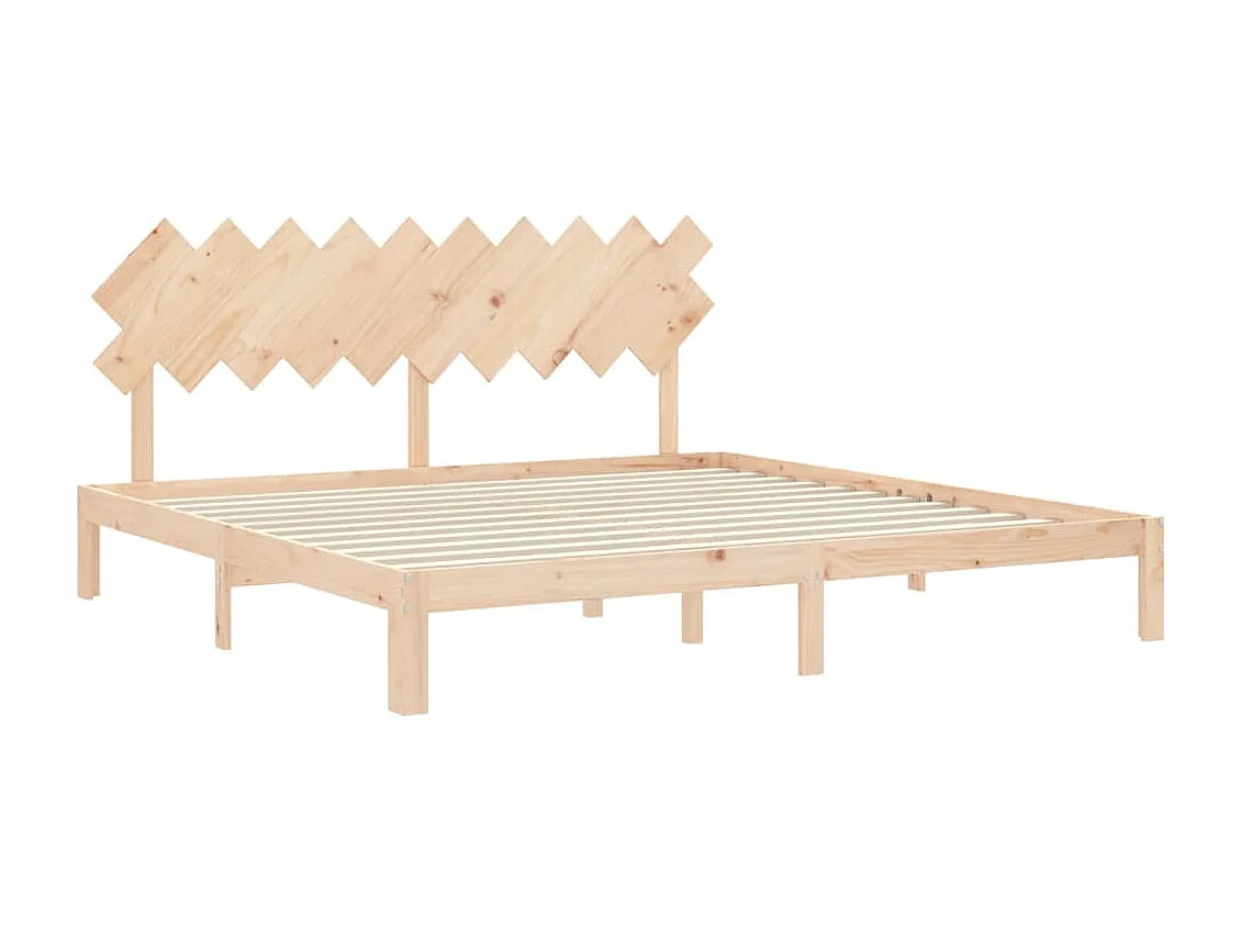 Estructura de cama sin colchón 200x200 cm madera maciza de pino