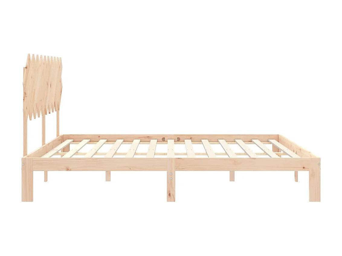 Estructura de cama sin colchón 200x200 cm madera maciza de pino