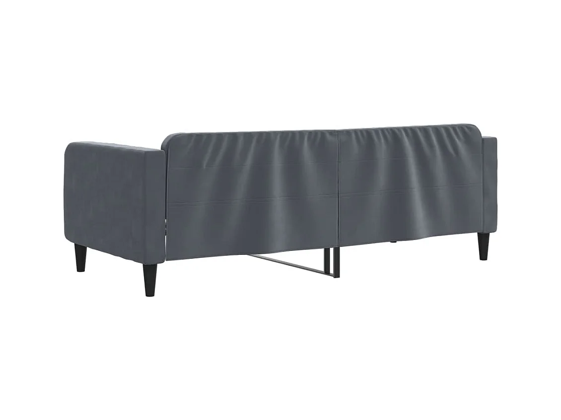 Lit de repos sans matelas gris foncé 100x200 cm velours