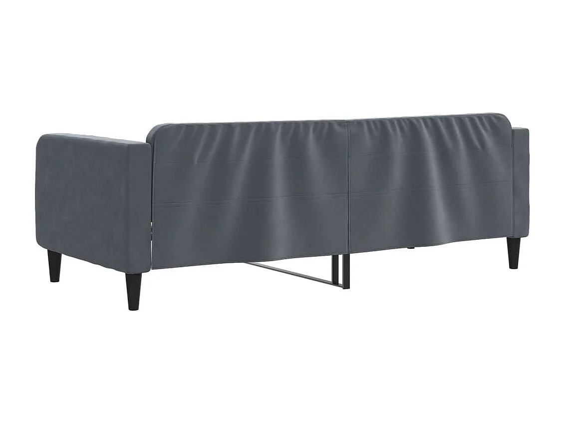 Lit de repos sans matelas gris foncé 100x200 cm velours