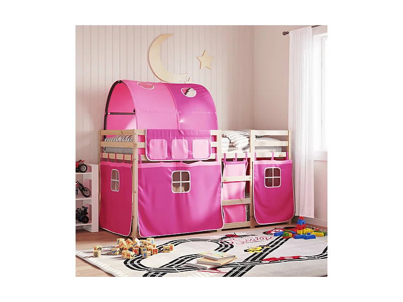 Stapelbed zonder matras 90x190 cm massief grenenhout